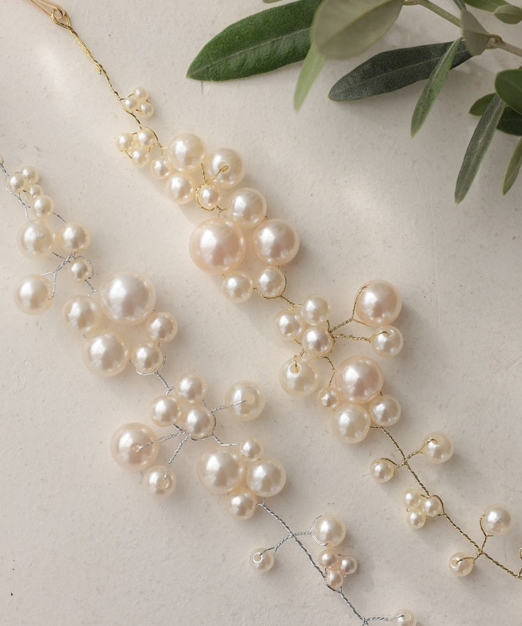 プリンセス 結婚式 パールヘッドドレス 50191