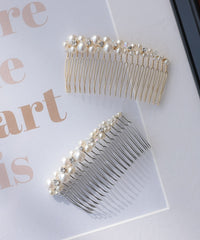 パール＆ビジュー ヘアーコーム (ヘアーアクセサリー) 50187