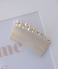 パール＆ビジュー ヘアーコーム (ヘアーアクセサリー) 50187