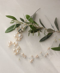プリンセス 結婚式 パールヘッドドレス 50191