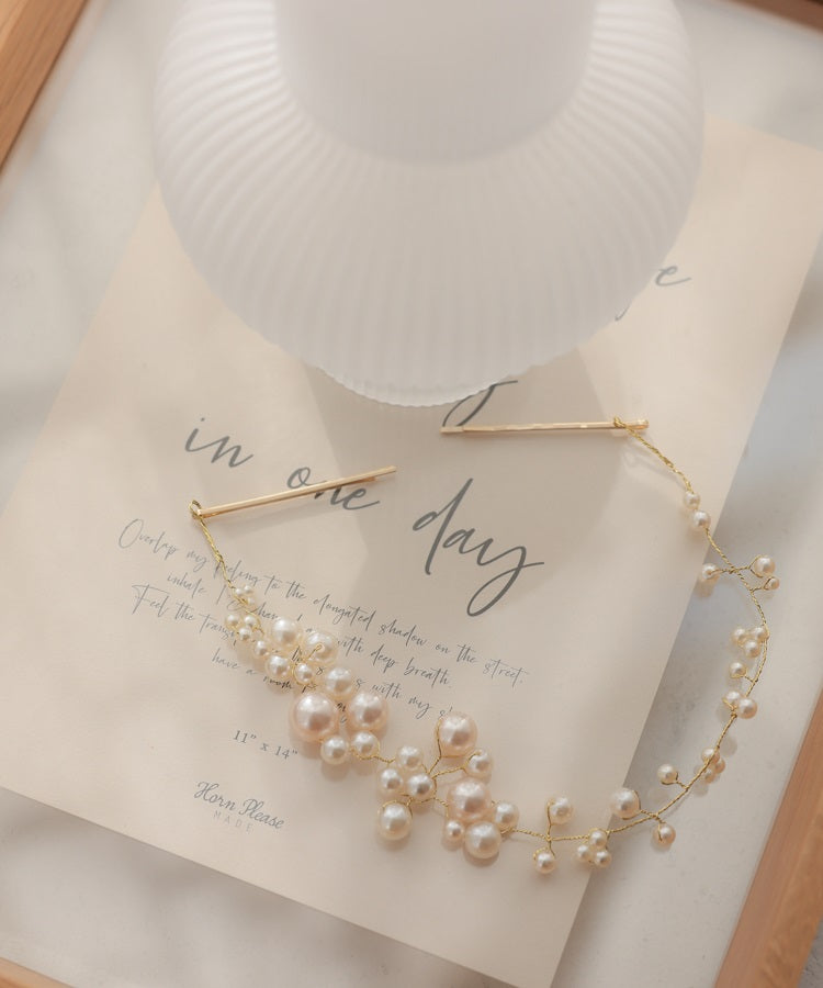 プリンセス 結婚式 パールヘッドドレス 50191