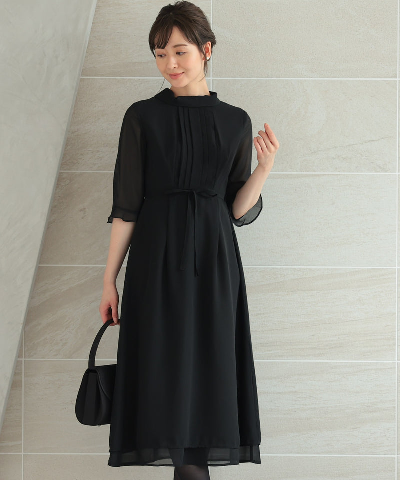 ブラックフォーマル 冠婚葬祭 ワンピースドレス 礼服 喪服11261