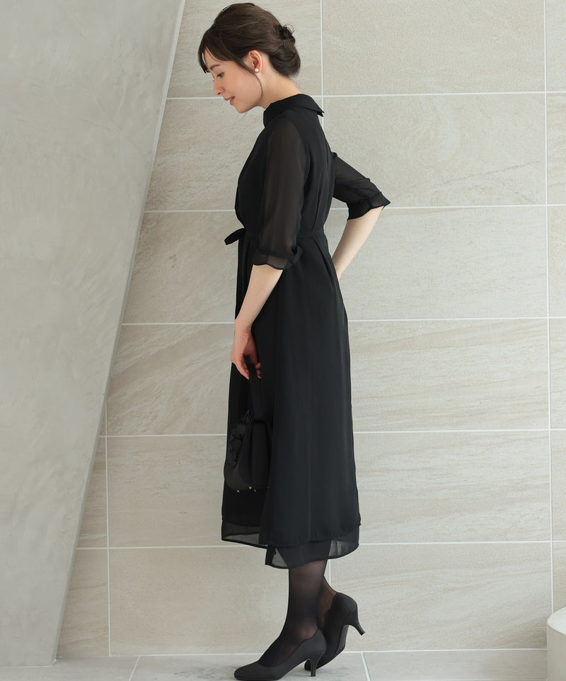 ブラックフォーマル 冠婚葬祭 ワンピースドレス 礼服 喪服11261