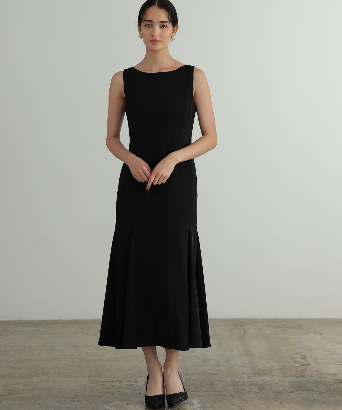 チュールフリル ジレ付き２点セットドレス 結婚式 パーティー オケージョンドレス(S,M)50241