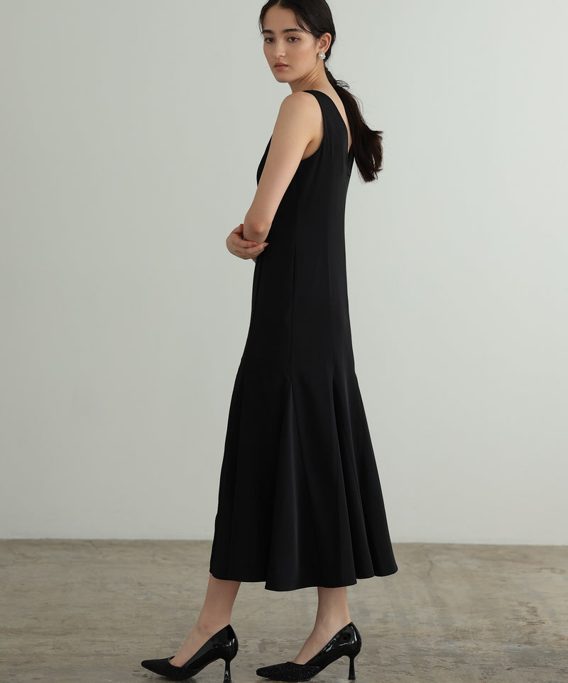 チュールフリル ジレ付き２点セットドレス 結婚式 パーティー オケージョンドレス(S,M)50241