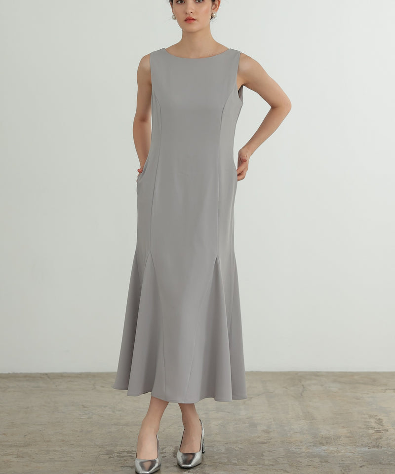 チュールフリル ジレ付き２点セットドレス 結婚式 パーティー オケージョンドレス(S,M)50241