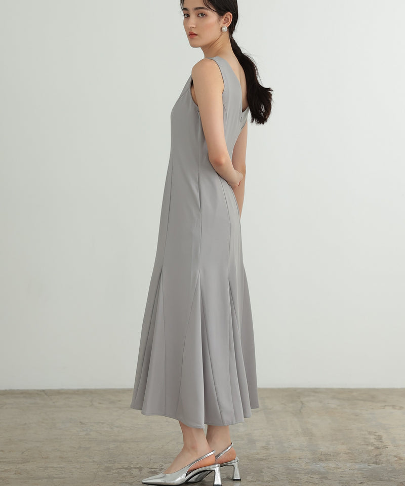 チュールフリル ジレ付き２点セットドレス 結婚式 パーティー オケージョンドレス(S,M)50241