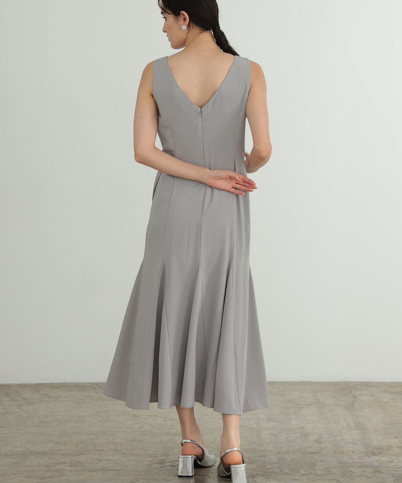 チュールフリル ジレ付き２点セットドレス 結婚式 パーティー オケージョンドレス(S,M)50241