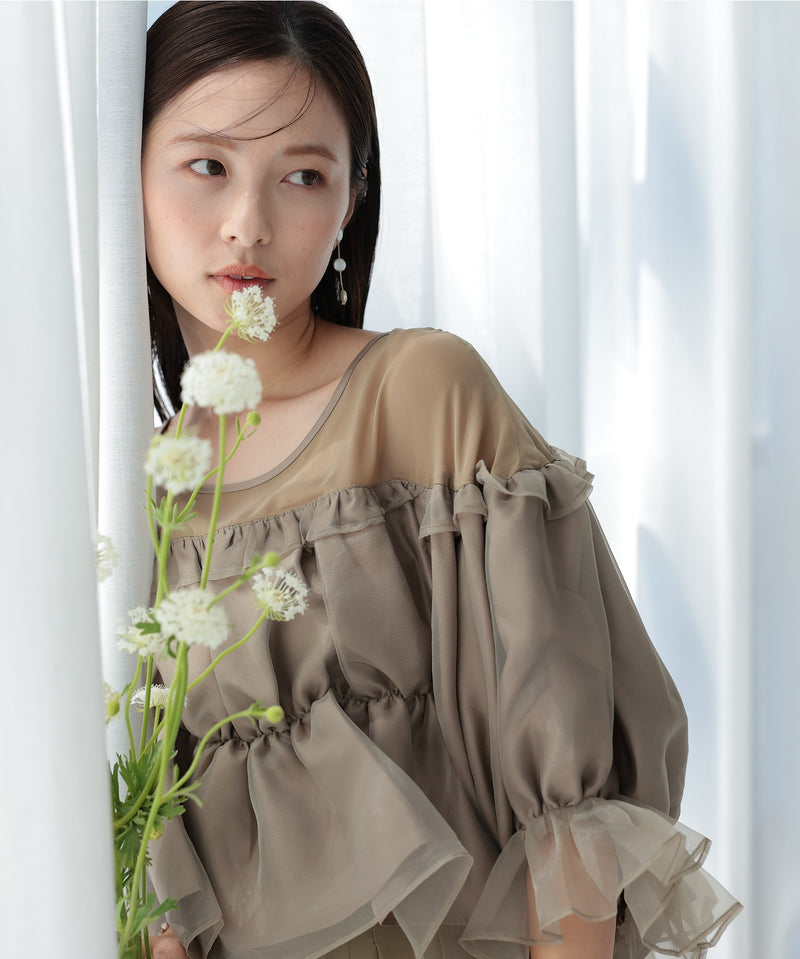 ブラウス＆ワイドパンツ 結婚式 パーティー セットアップ パンツドレス（２点セット）50245