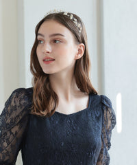 プリンセス 結婚式 パールヘッドドレス 50191
