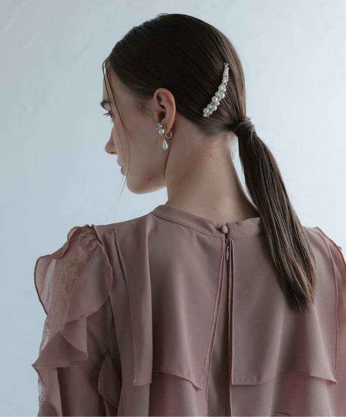 パール＆ビジュー ヘアーコーム (ヘアーアクセサリー) 50187