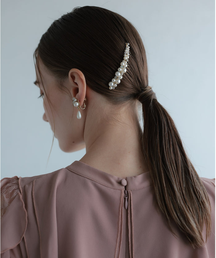 パール＆ビジュー ヘアーコーム (ヘアーアクセサリー) 50187