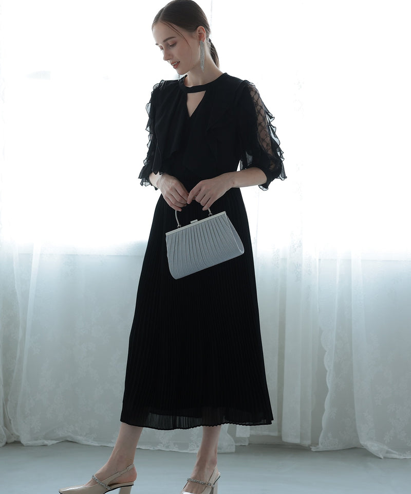 キーホールネック 結婚式 パーティードレス  50195