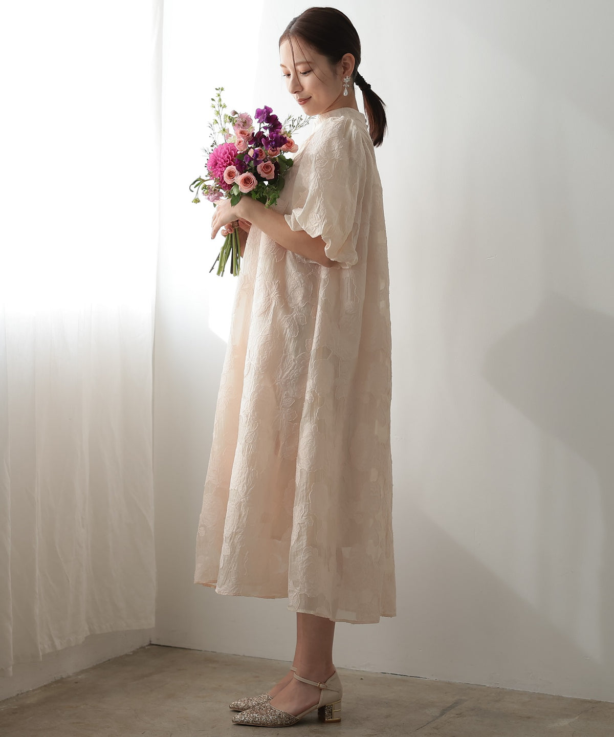 グリッターチャンキーヒール 結婚式パーティーオケージョン パンプス50248