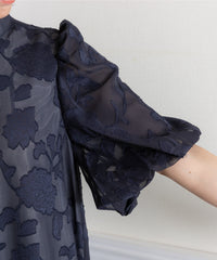 ランタンスリープＡラインボタニカル柄 結婚式 パーティー ドレス (S,M,L)11260
