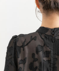 ランタンスリープＡラインボタニカル柄 結婚式 パーティー ドレス (S,M,L)11260