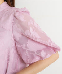 ランタンスリープＡラインボタニカル柄 結婚式 パーティー ドレス (S,M,L)11260